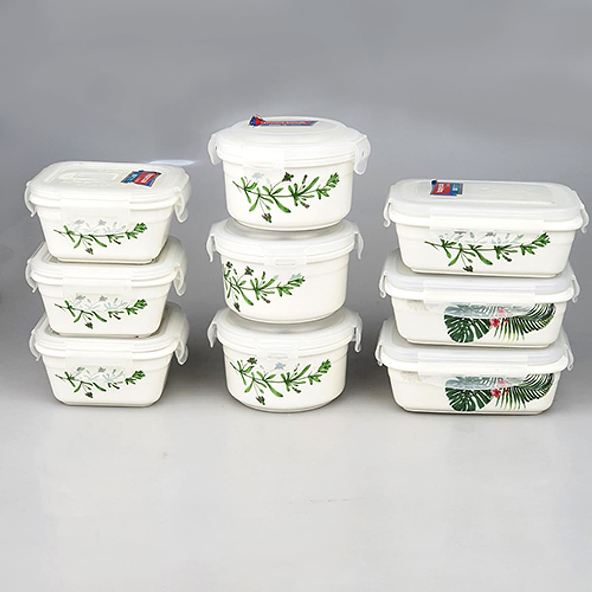 Hộp Đựng Cơm Cà Men Giữ Nhiệt 3 Tầng Happy Cook Chất Liệu Gốm Sứ Chịu Nhiệt 1400 Độ C Tặng Túi Đựng Giữ Nhiệt Cao Cấp -Hàng Chính Hãng