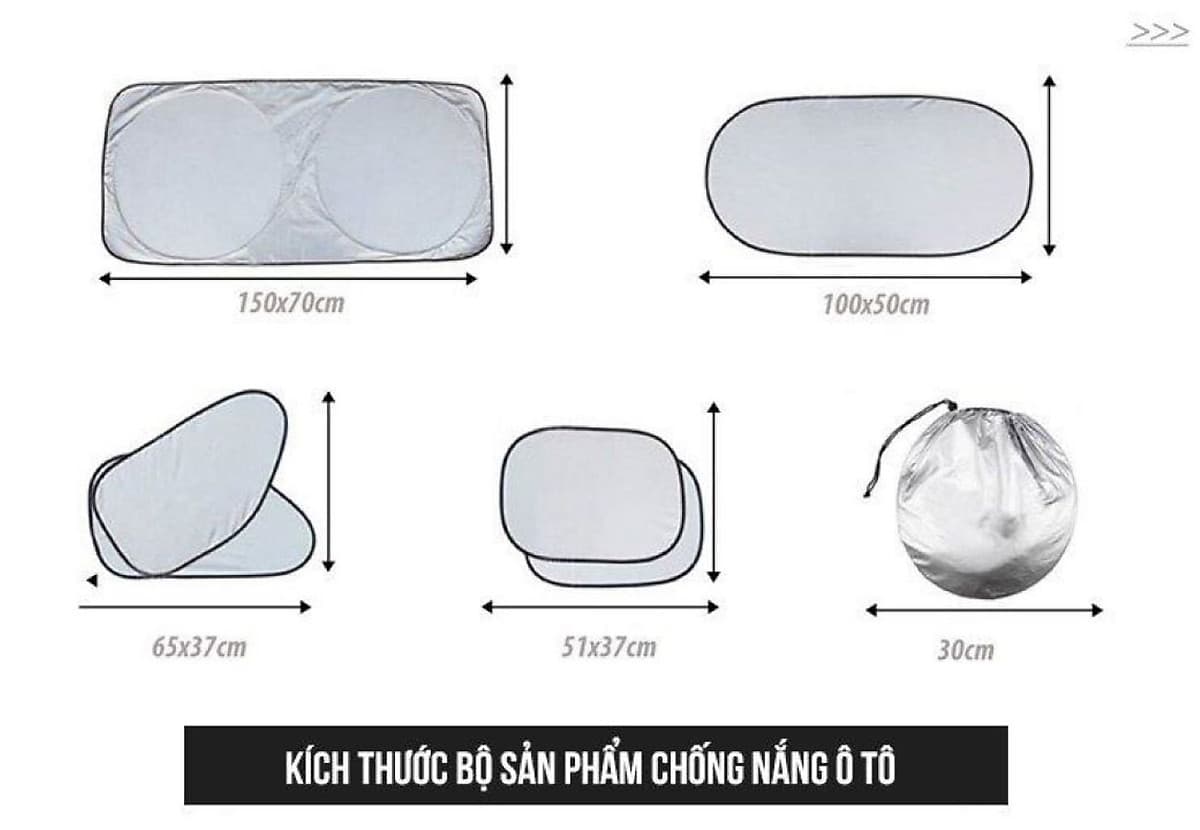 Bộ 6 tấm bạc che nắng phản quang ô tô, Bạt che nắng ô tô gấp gọn tiện lợi, ngăn tia UV nhập thái lan familydecor
