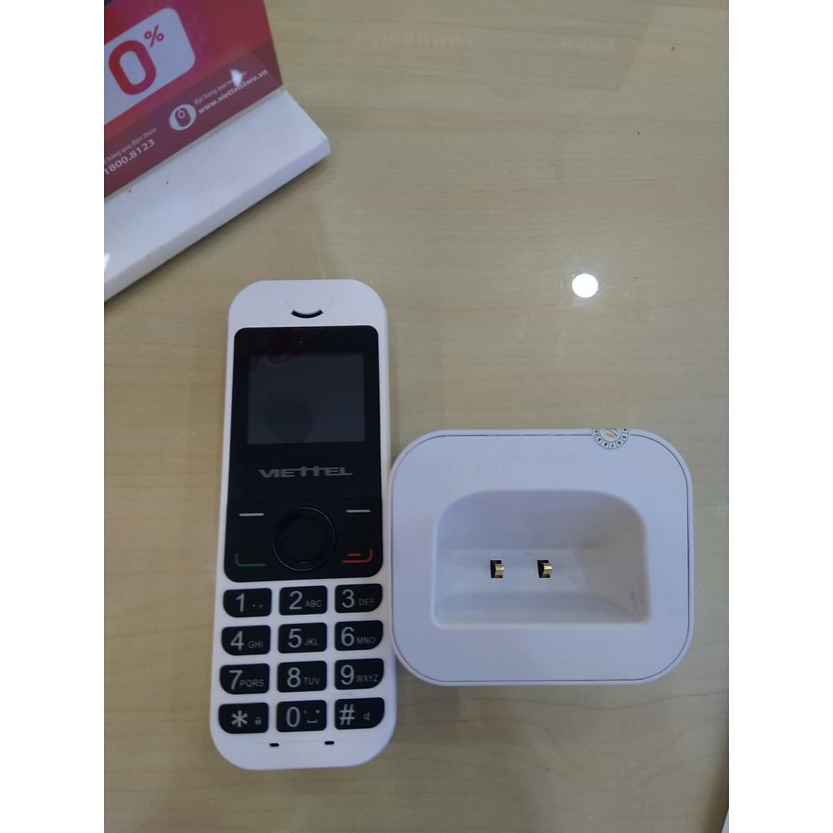 Điện thoại bàn Homephone Viettel cầm tay -Trắng - Hàng chính hãng