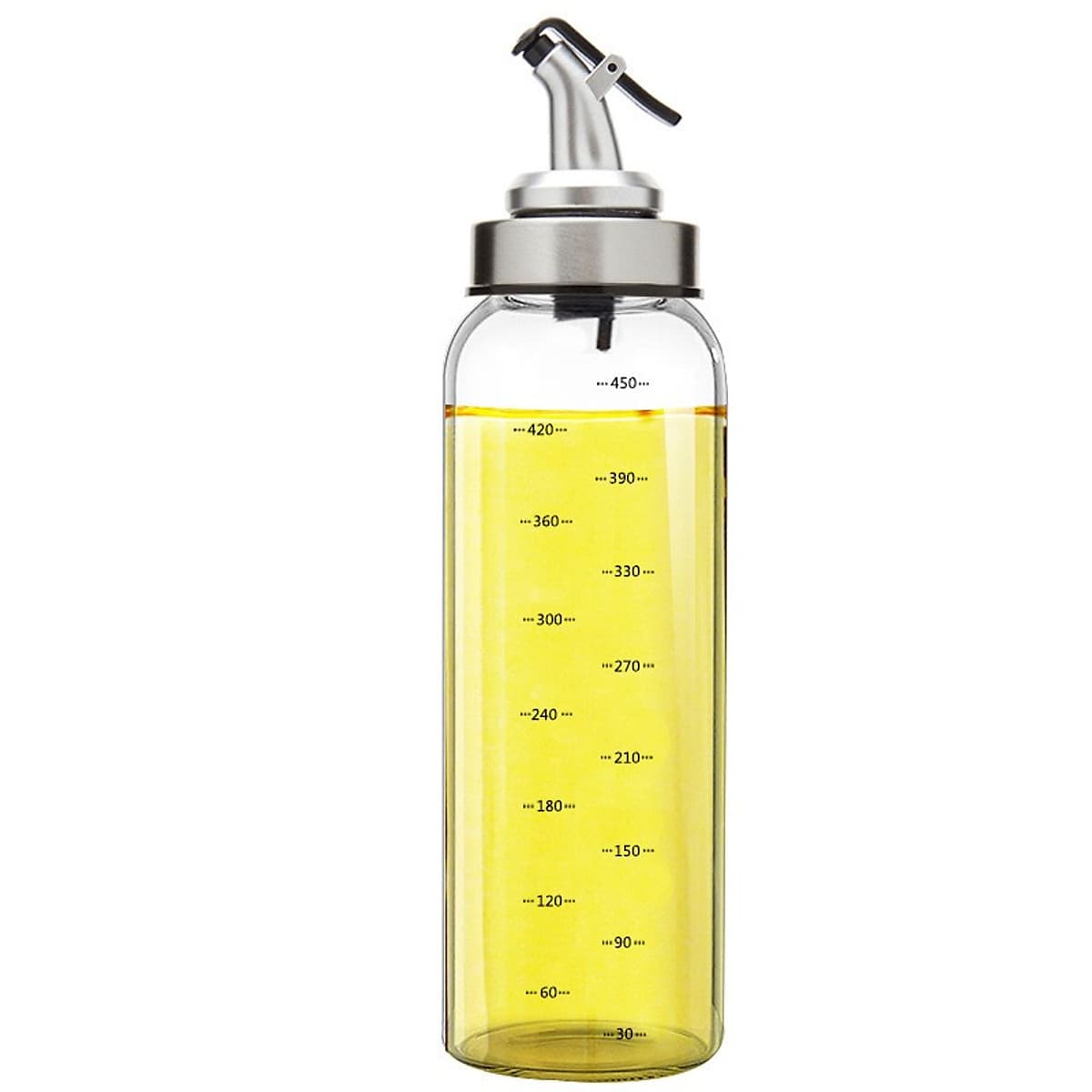 Chai dầu, Lọ, Bình đựng dầu ăn thủy tinh 500ml hình Bình Sữa Oil Can đựng dầu ăn, giấm, nước tương, nước mắm, gia vị, miệng vòi nhỏ giọt - 212