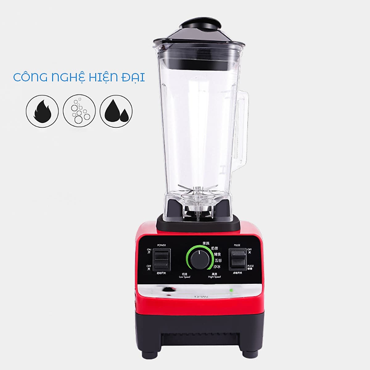 Máy xay sinh tố công suất lơn 1000W chuyên xay các loại nguyên liệu cứng, xay khô, dung tích 3000ml chất liệu lưỡi thép không gỉ, nhựa an toàn, thông dụng tiện ích cho đời sống