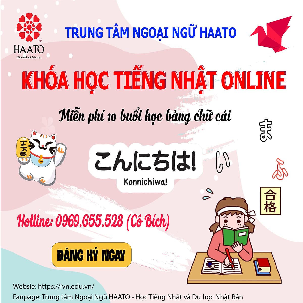 Khóa học tiếng Nhật Online N5 cùng HAATO (Học phần 2 từ Bài 9 -16) 