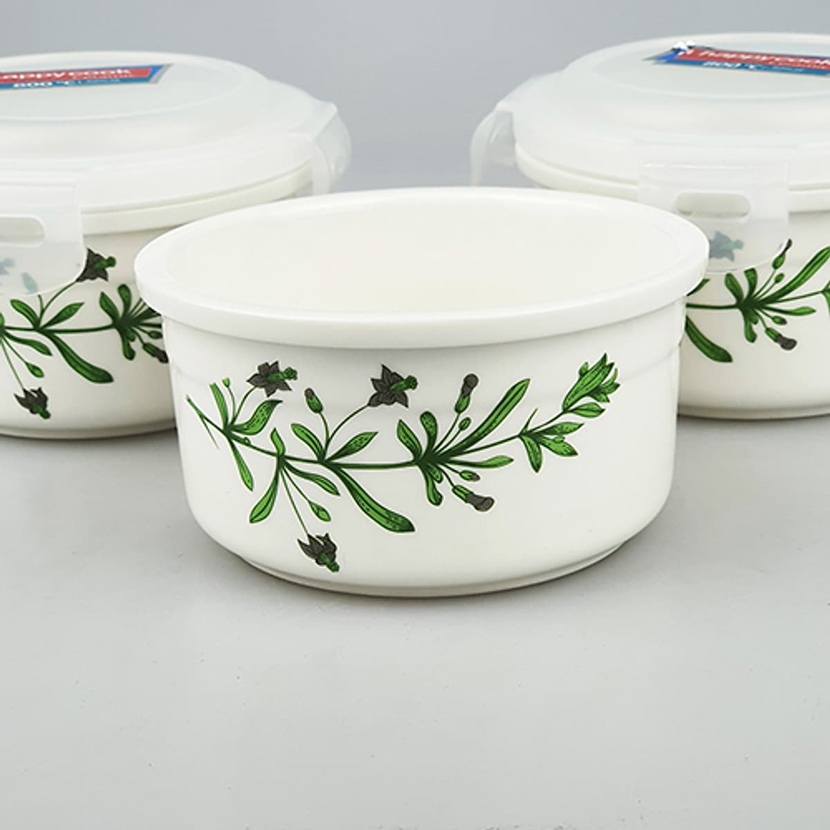 Hộp Đựng Cơm Cà Men Giữ Nhiệt 3 Tầng Happy Cook Chất Liệu Gốm Sứ Chịu Nhiệt 1400 Độ C Tặng Túi Đựng Giữ Nhiệt Cao Cấp -Hàng Chính Hãng