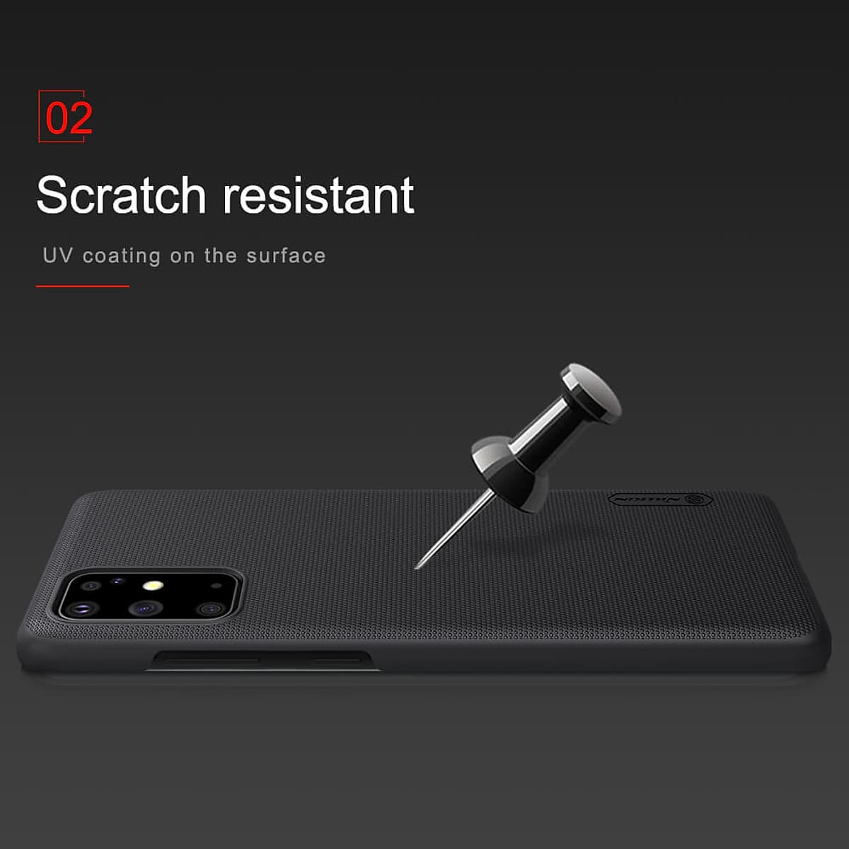 Ốp Lưng Sần chống sốc cho Samsung Galaxy S20 Plus hiệu Nillkin Super Frosted Shield (Đính kèm giá đỡ hoặc miếng dán từ tính) - Hàng Chính Hãng