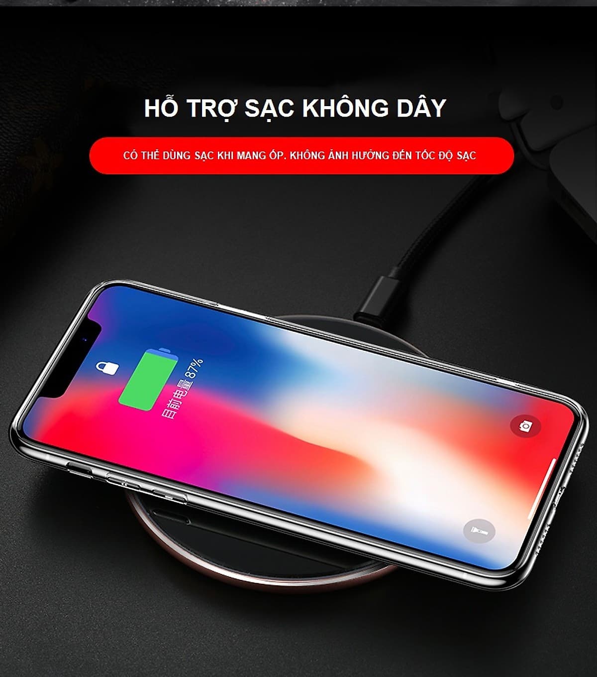 Ốp Lưng Kính Cường Lực Trong Suốt Hoàn Toàn. Lưng Kính Không Ố Vàng, Viền Máy Dẻo Cho Iphone 7/8