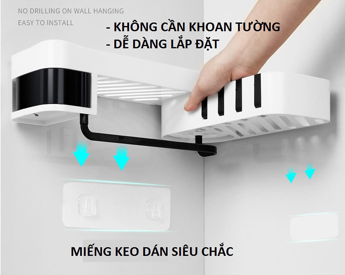 Kệ để đồ nhà tắm xoay 180 2 tầng sang trọng siêu chắc chắn, tiện dụng GD236-KNTXoay 