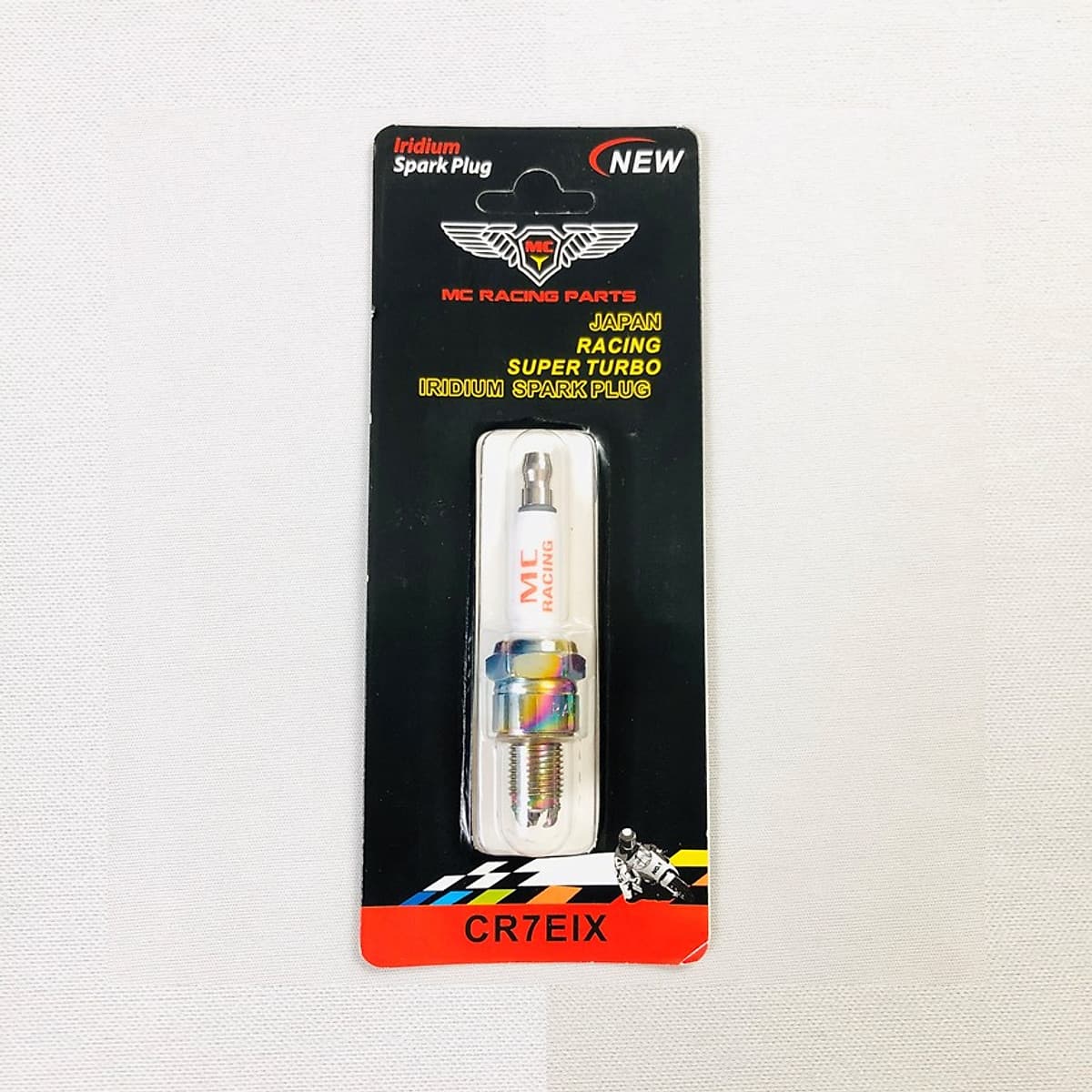 Bugi 3 Chấu Bạch Kim MC Racing Chân ngắn gắn Wave,Dream 