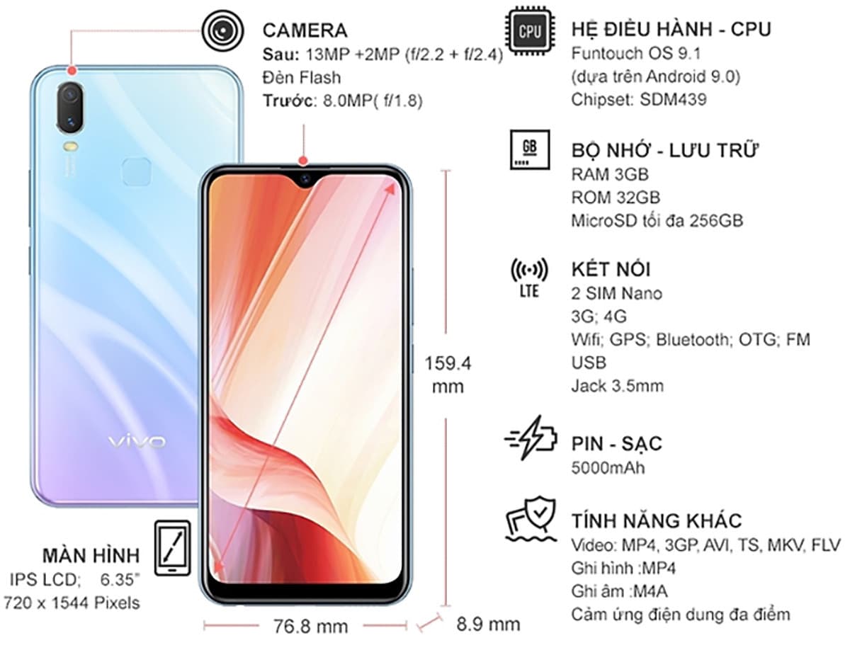 Điện thoại Vivo Y11 (3GB/32GB) - Hàng chính hãng