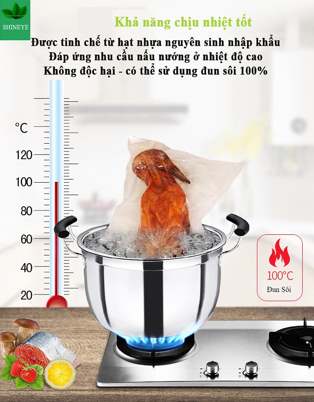 2 Cuộn Túi Hút Chân Không Thực Phẩm Một Mặt Nhám Một Mặt Trơn Dạng Hạt Mịn Hàng Chính Hãng