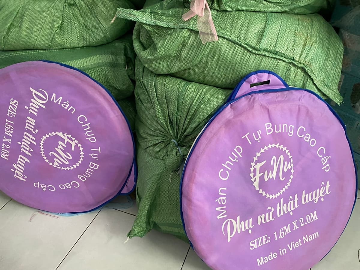 (Mùng Chụp) Màn Chụp Tự Bung Không Đáy Chống Muỗi Cao Cấp Thương Hiệu FUNU - Hàng Chính Hãng (Sản Xuất 100% Tại Việt Nam)