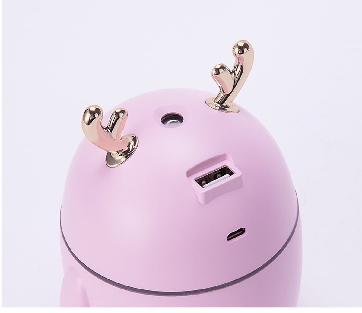 Mua 1 Máy Phun Sương 350ml Khuếch Tán Hơi Nước Có Đèn Led Làm Đèn Ngủ Sạc USB Tặng 1 Xà Phòng Giấy Khô Rửa Tay Bỏ Túi Tiện Lợi - TAI GẤU - HÔNG