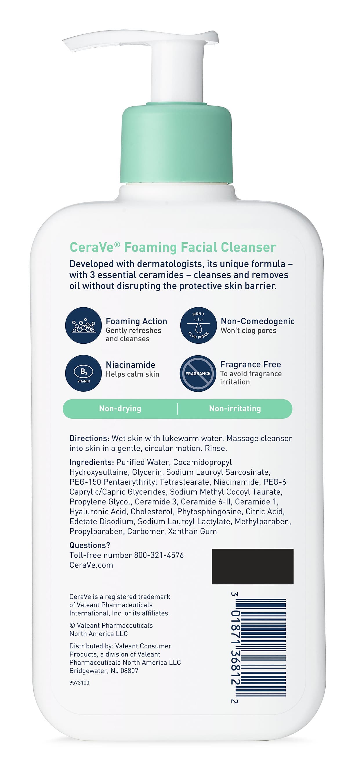 Sữa rửa mặt Cerave Foaming Facial Cleanser cho Da dầu nhập Mỹ 
