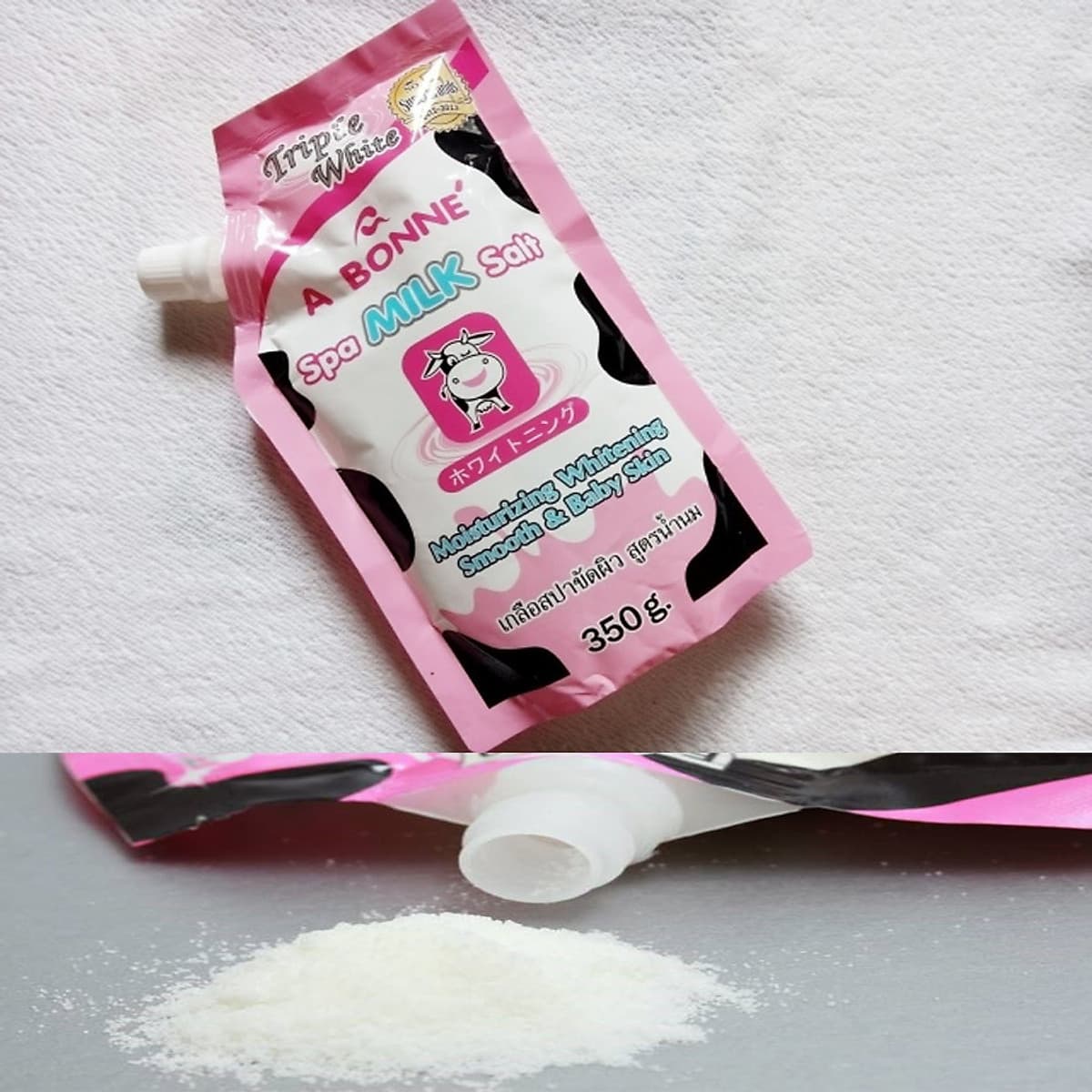 Combo 3 Bịch Muối tắm sữa bò tẩy tế bào chết A Bonne Spa Milk Salt Thái Lan (350gr*3)