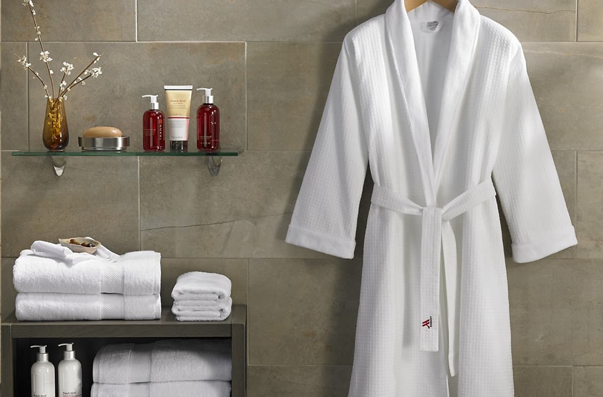 Áo choàng tắm Kimono dệt 100% cotton, áo choàng tắm khách sạn, Spa, Homestay