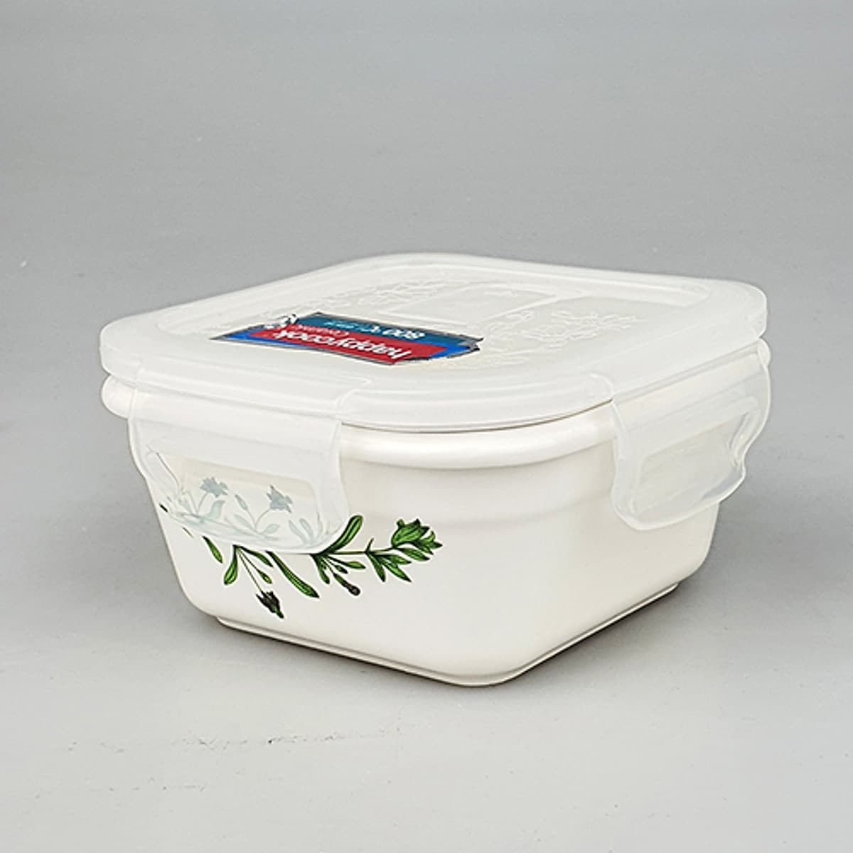 Hộp Cơm Sứ 3 Tầng Chữ Nhật Happycook Tặng Túi Đựng Giữ Nhiệt Cao Cấp - HCC-03R