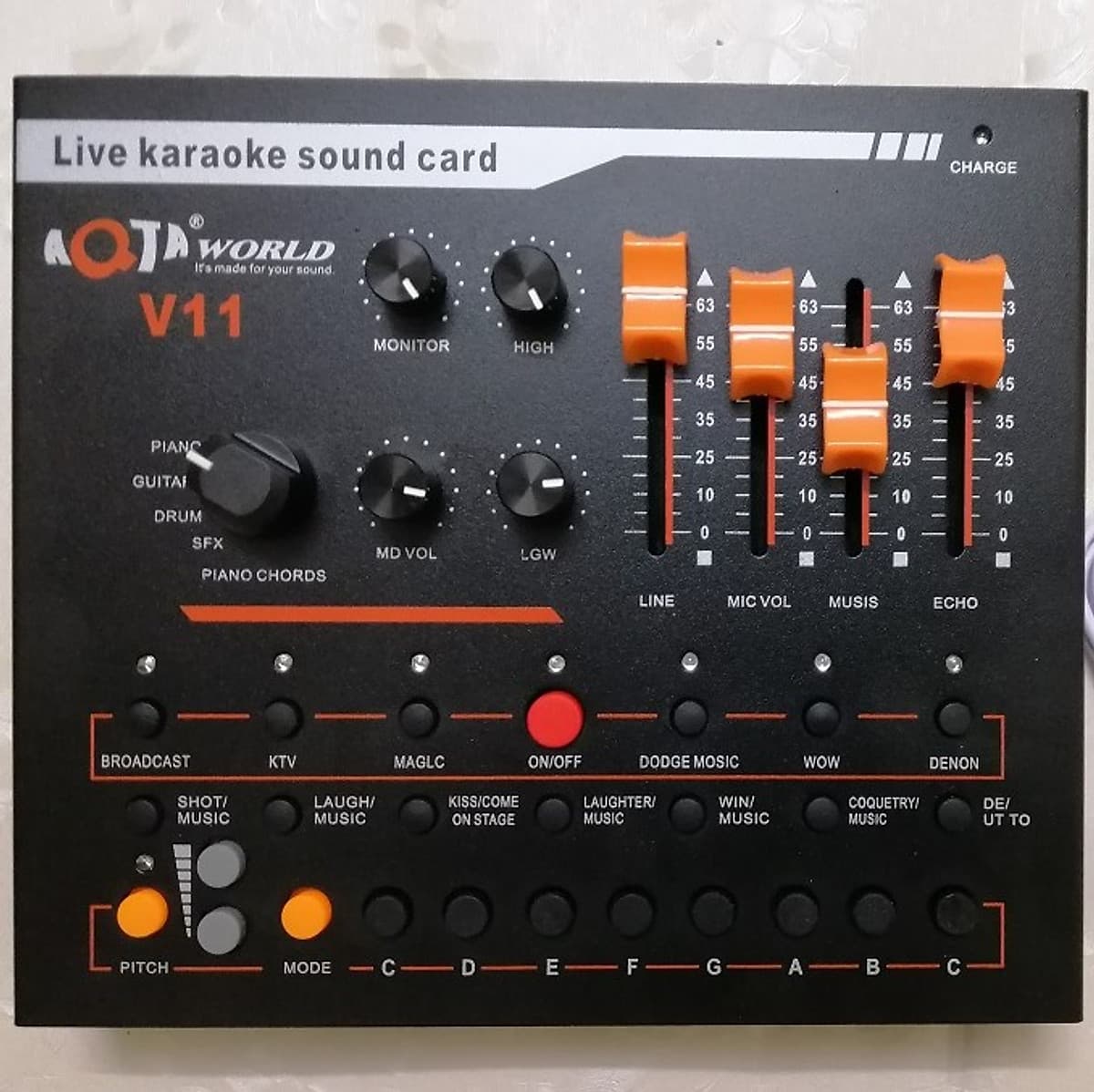Sound card thu âm hát live stream AQTA V11 