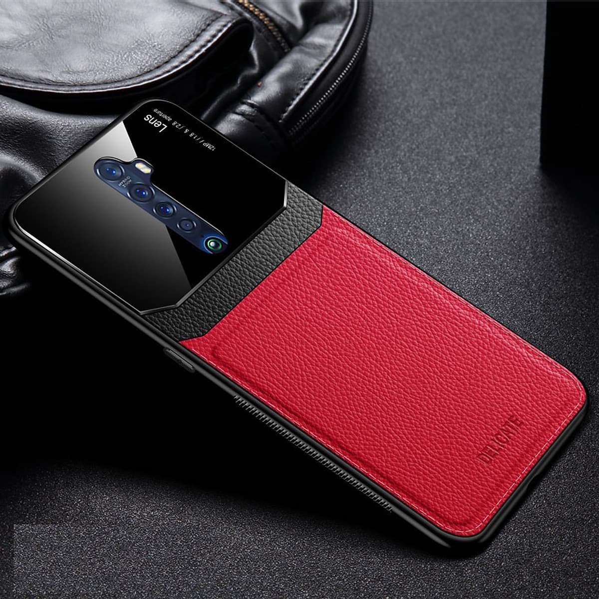 Ốp lưng da kính cao cấp hiệu Delicate dành cho OPPO Reno 2F - Hàng nhập khẩu