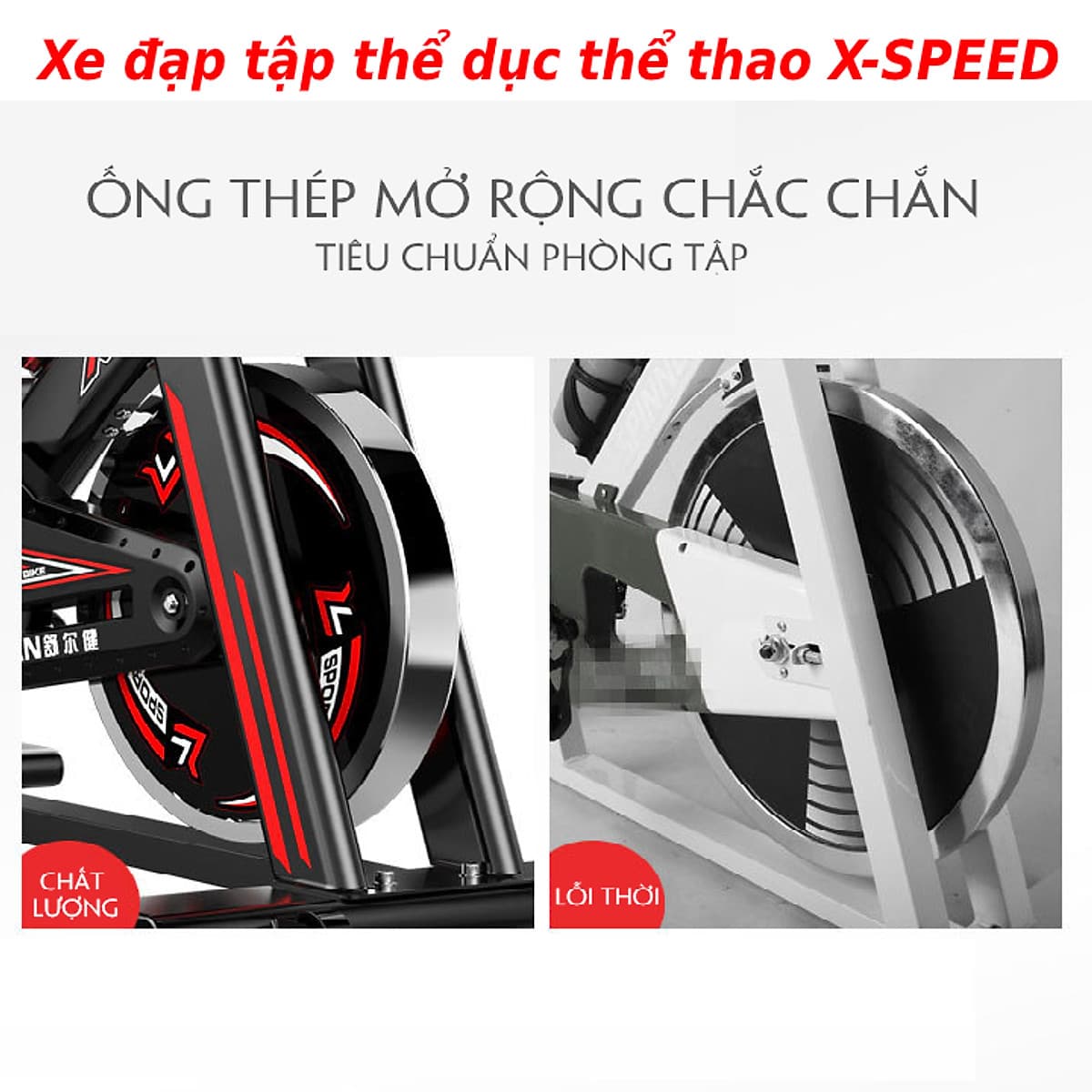 Xe đạp thể dục thể thao - xe đạp tập thể dục thể thao tại nhà X-SPEED tặng bóng bàn luyện phản xạ cao cấp + đồng hồ đo chỉ số + bình nước thể thao