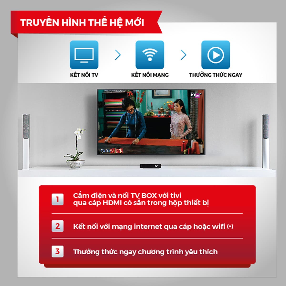 Bộ Thiết Bị K+ TVBox và 12 tháng thuê bao - Hàng Chính Hãng