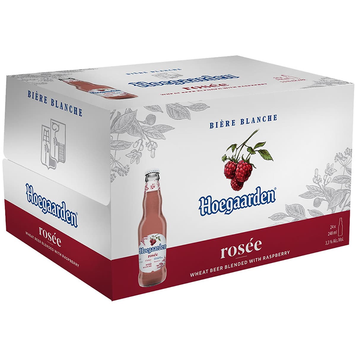 Thùng 24 Chai Bia Hoegaarden Rosée (248ml x 24 Chai)