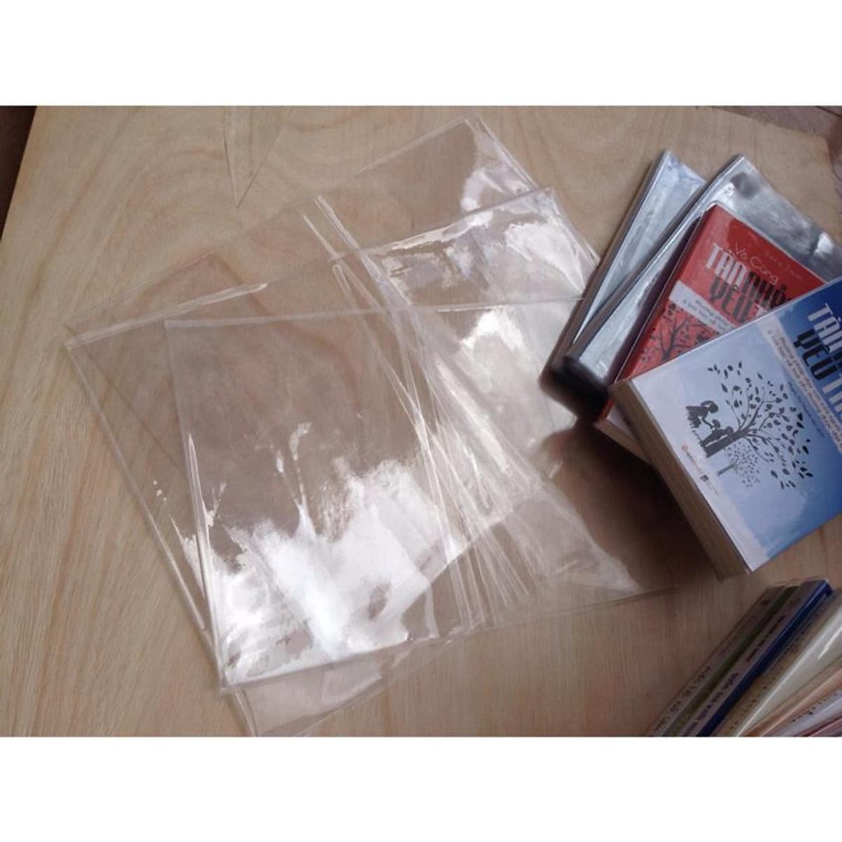 Bộ 05 Bìa Bọc sách Plastic Cao Cấp[ Bookcare]