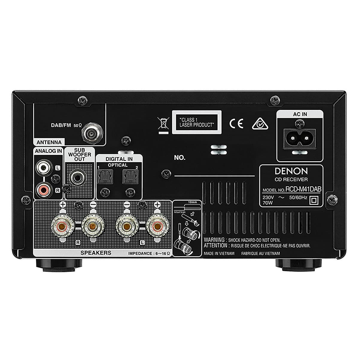 Bộ Dàn Loa Hifi Denon RCDM41SPE2 + SCM41CWEM - Hàng Chính Hãng