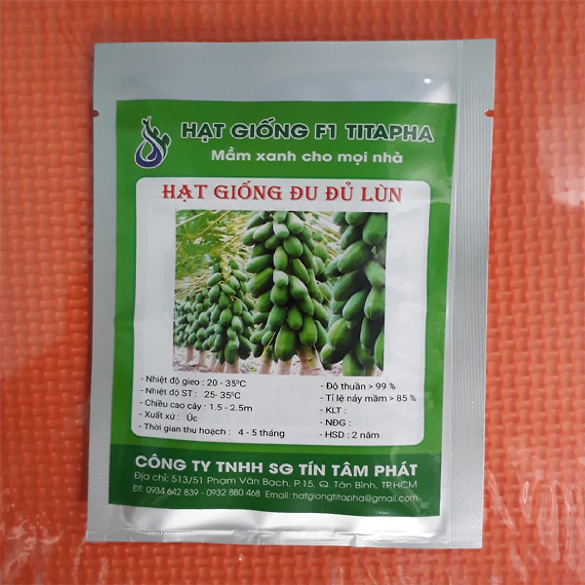 Hạt giống Đu Đủ lùn F1 - Nảy mầm cao