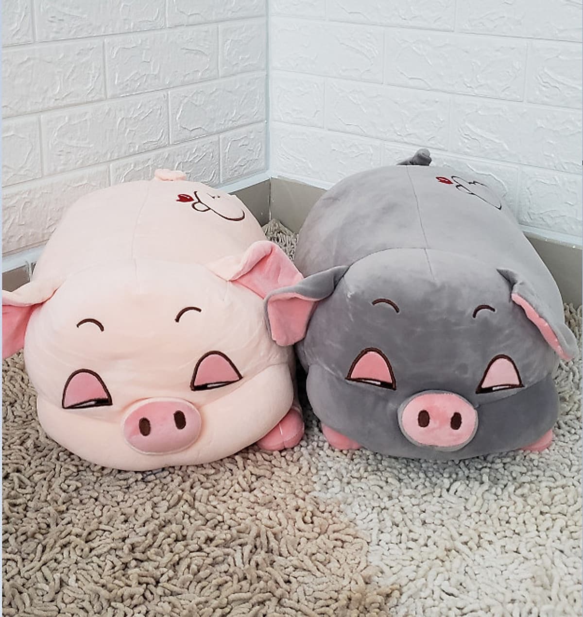 GỐI MỀN heo phê ngủ 3 trong 1, 4 chiều siêu mịn, bộ chăn gối văn phòng - xám