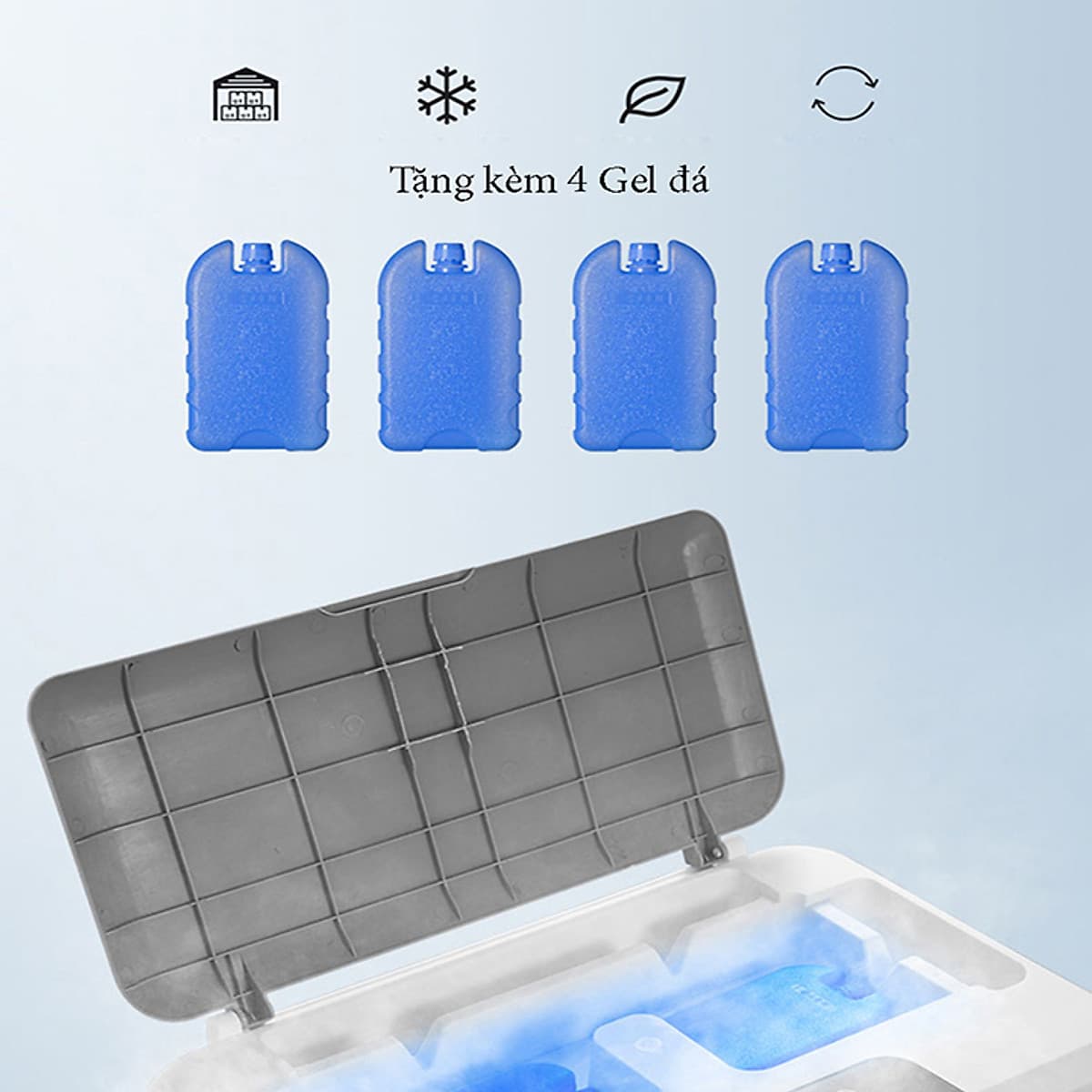 quạt điều hòa hơi nước mẫu siêu to 60L tặng Gel đá khô cao cấp D0650