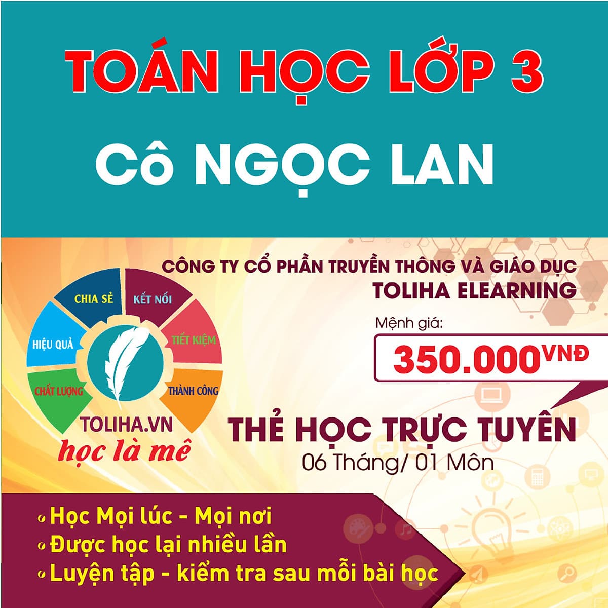 Khóa học TOÁN HỌC LỚP 3 - Cô Ngọc Lan - 06 tháng