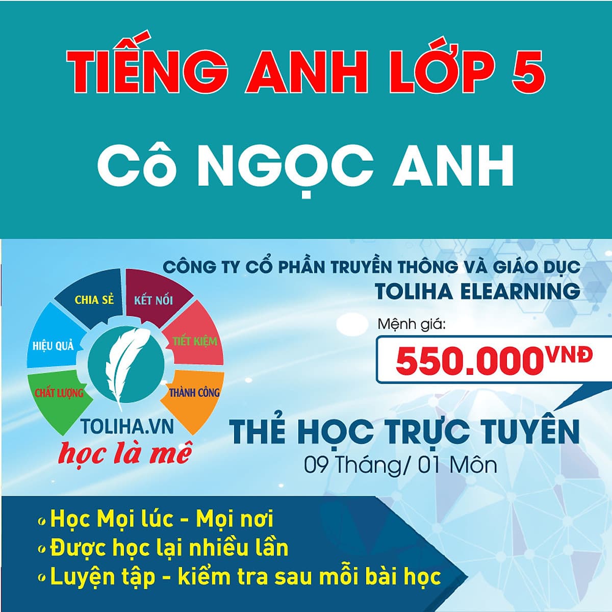 Khóa học TIẾNG ANH LỚP 5 cô Ngọc Anh - 09 tháng