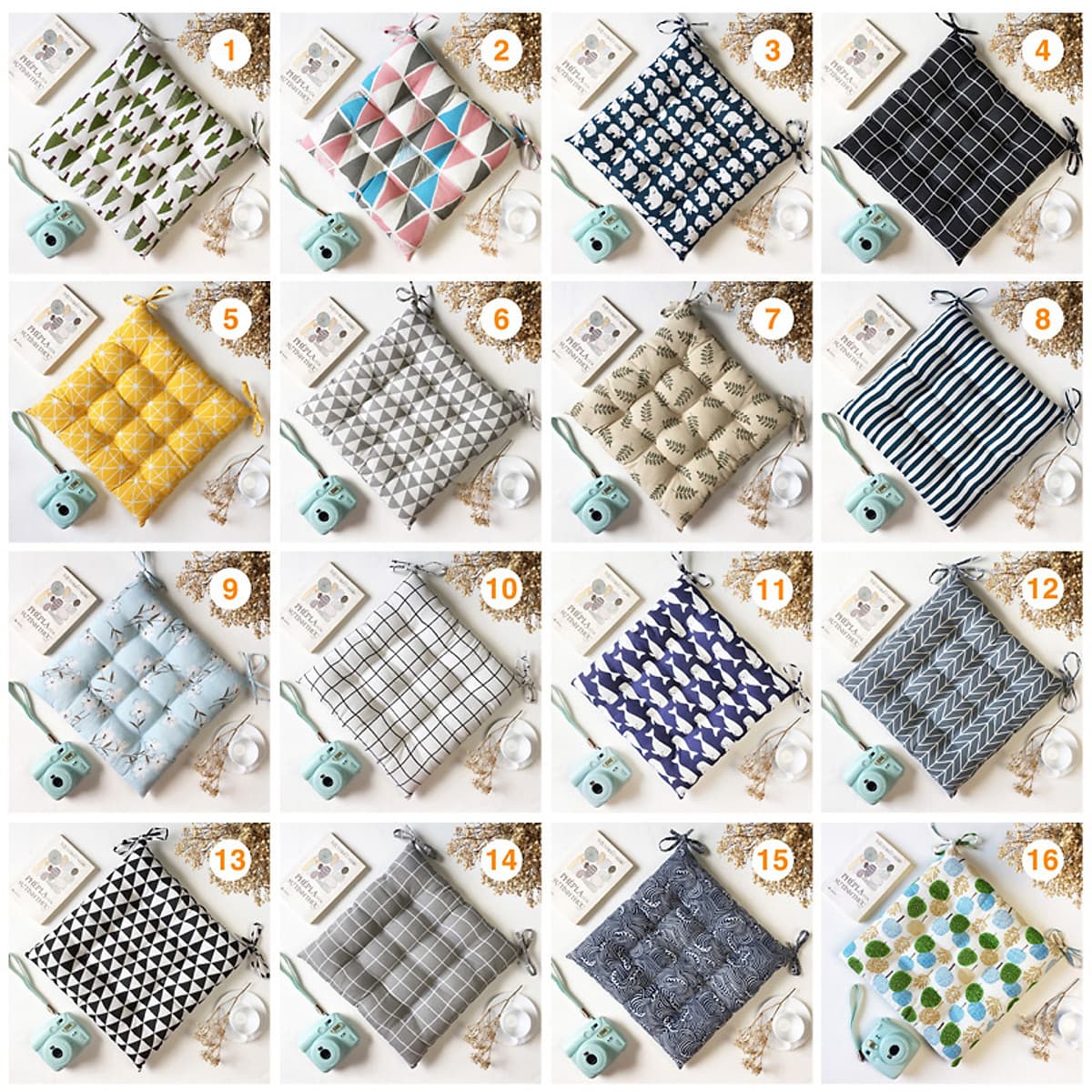 Đệm Vuông Ngồi Bệt PHAM (NO17-NO32) (40x40)