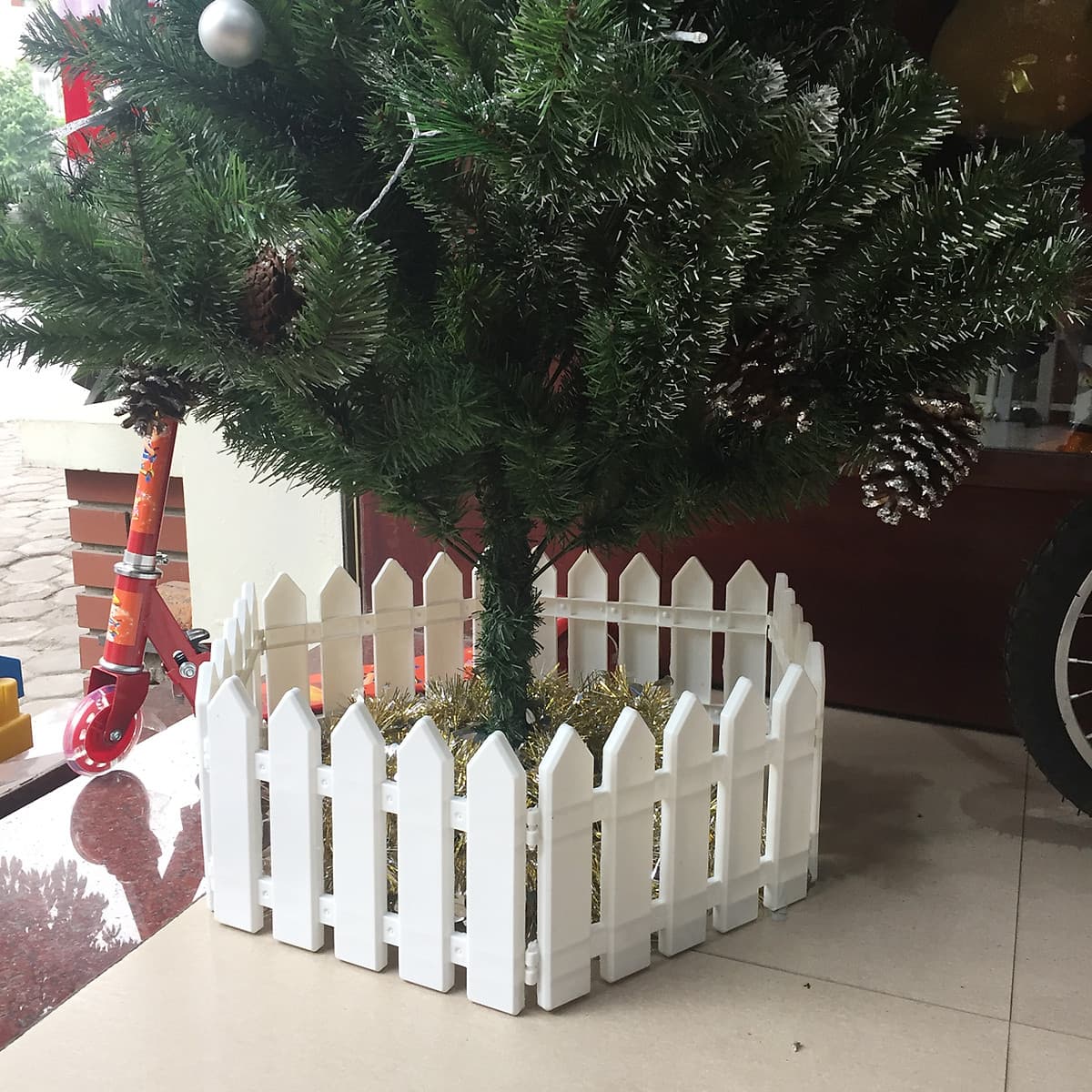 Hàng rào nhựa lắp ghép dài 1,6m cao 20cm trang trí cây 