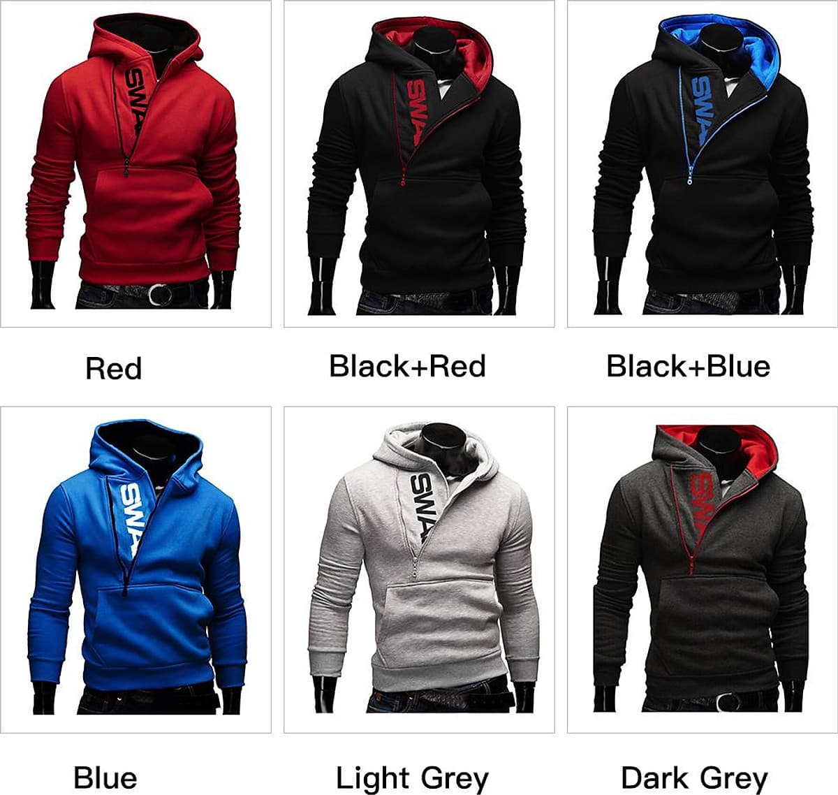 Áo Hoodies Nam Dây Kéo Cách Điệu Dài Tay Kèm Quần Dành Cho Mùa Đông