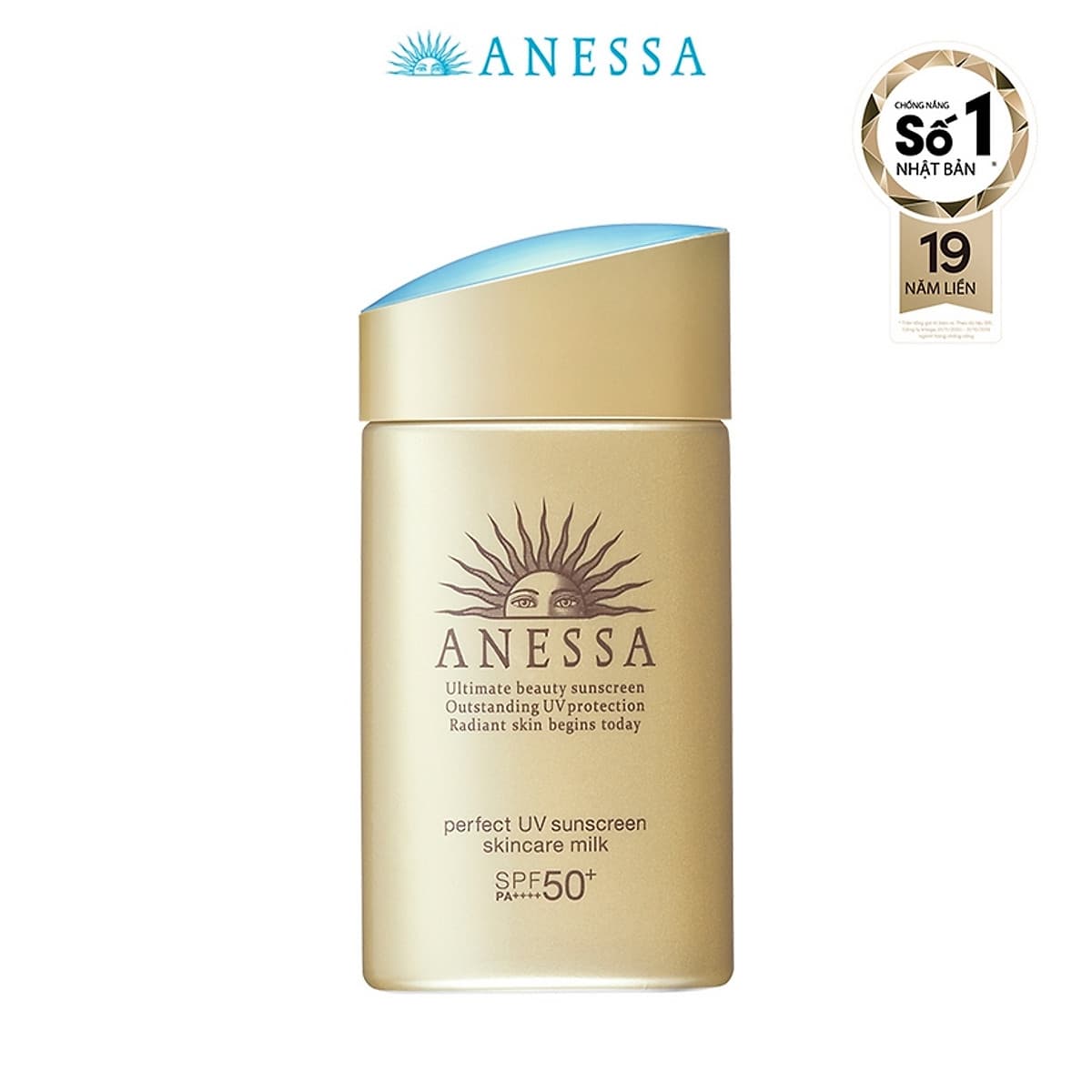 Combo Kem chống nắng dưỡng da dạng sữa Anessa Milk SPF 50+ PA++++ 60ml và Kem chống nắng dưỡng da dạng xịt Anessa Spray 60g