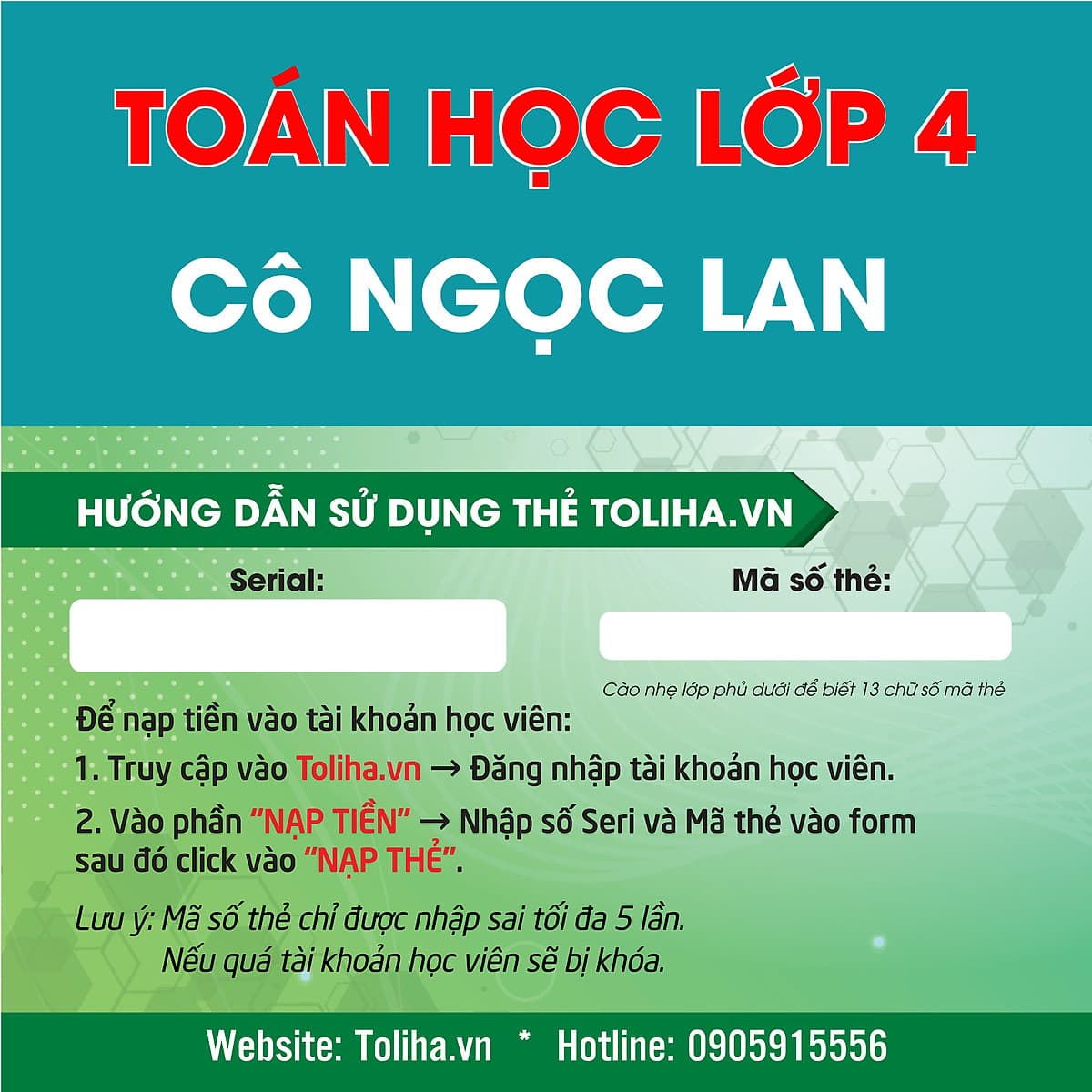 Khóa học TOÁN HỌC CƠ BẢN LỚP 4 - Cô Ngọc Lan - 03 tháng