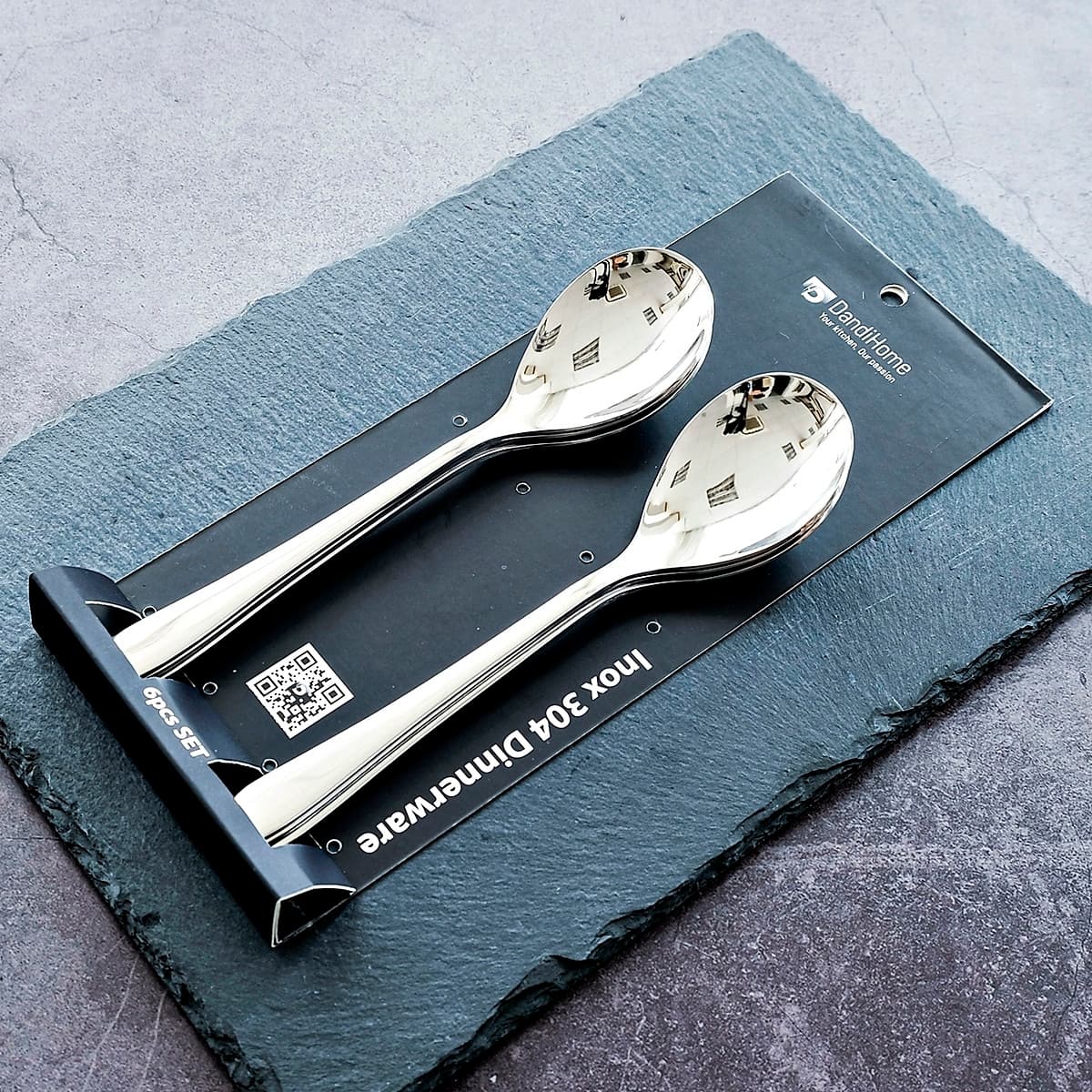 Bộ 6 thìa muỗng inox 304 DandiHome 2020 cao cấp, sang trọng, tinh tế