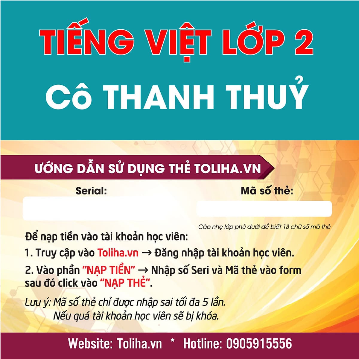 Khóa học TIẾNG VIỆT LỚP 2 cô Thanh Thủy - 06 tháng
