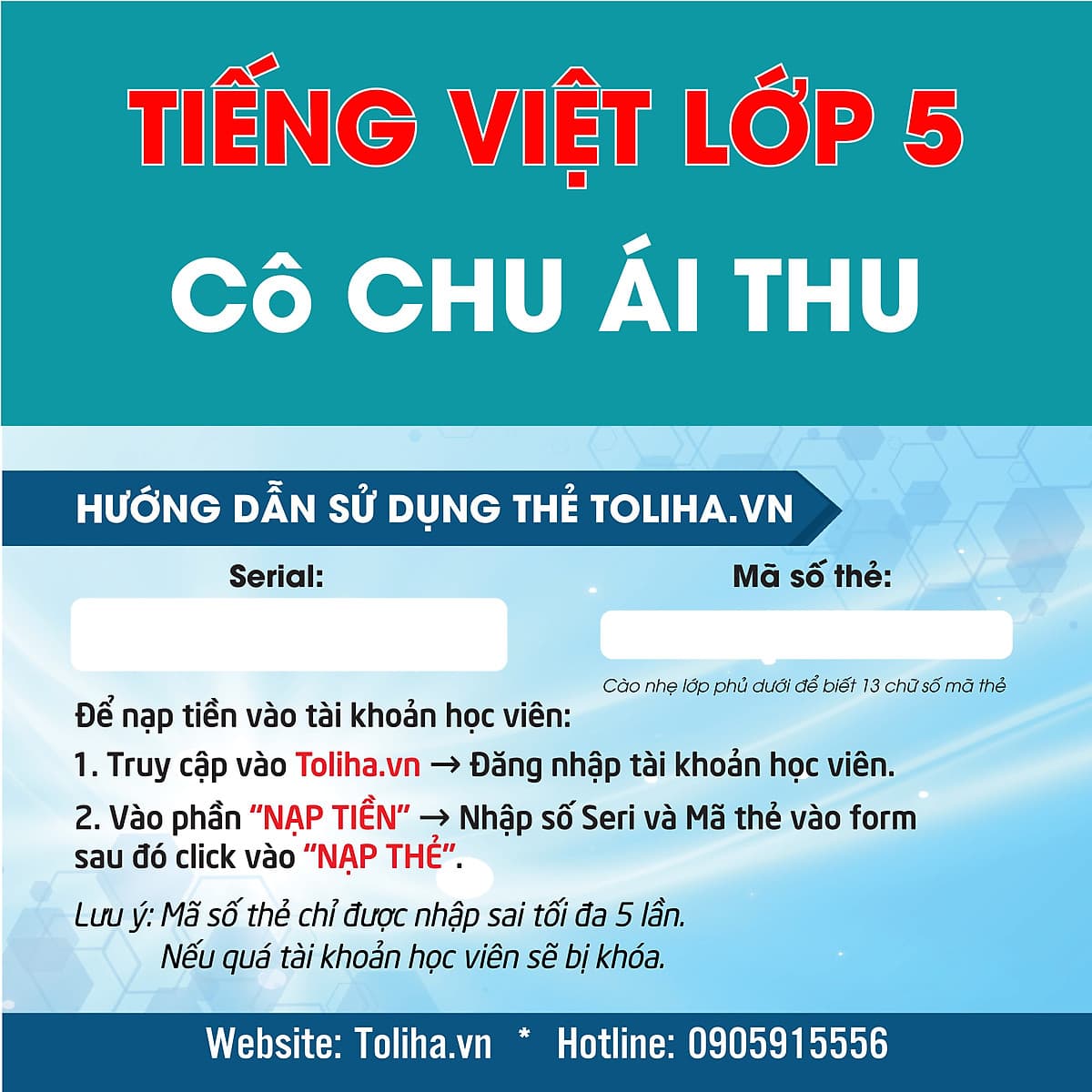 Khóa học TIẾNG VIỆT LỚP 5 cô Chu Ái Thu - 09 tháng