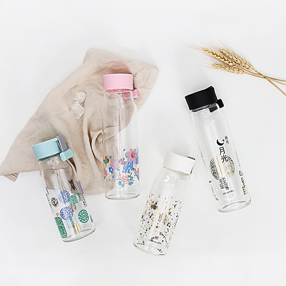 Bình đựng nước thủy tinh LOCK&LOCK Làn gió Trung Hoa LLG682WHT