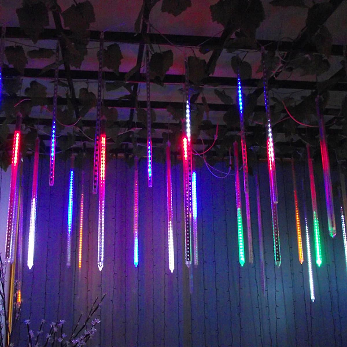 Đèn led sao băng đèn led giọt nước trang trí 8 ống 