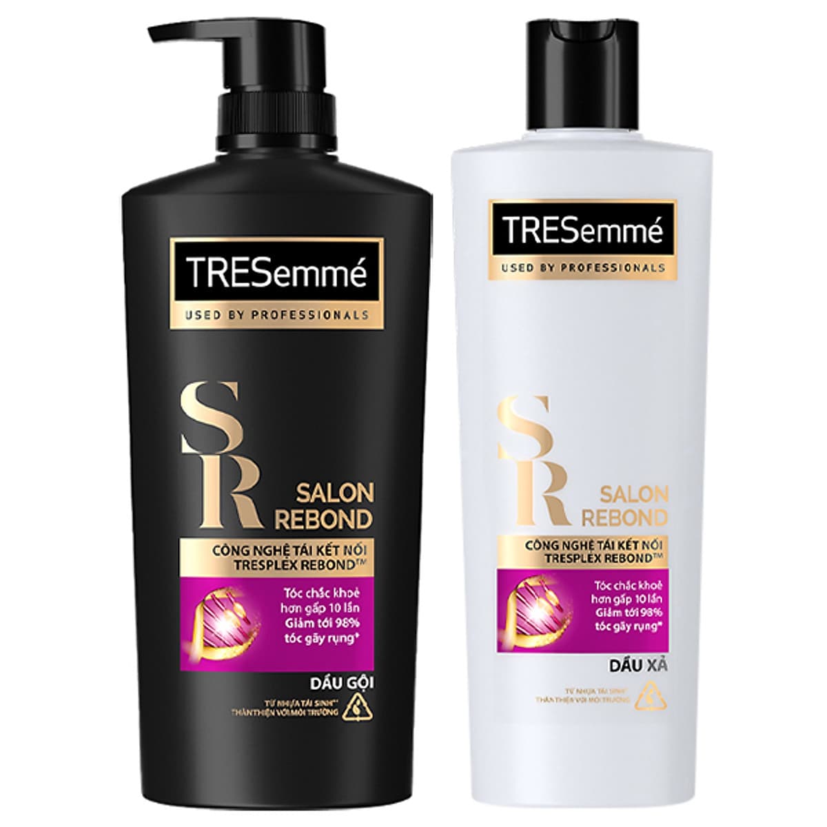 Combo Dầu Gội 640gr Và Dầu Xả 340gr TRESemmé Salon Rebond Công Nghệ Tái Kết Nối Ngăn Ngừa Gãy Rụng