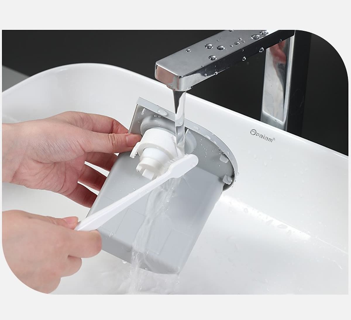 Bộ kệ treo bàn chải đánh răng kèm 3 cốc có ngăn kéo 