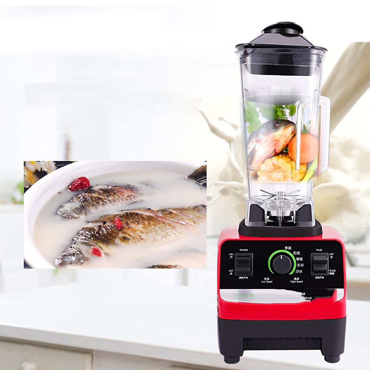 Máy xay sinh tố công suất lơn 1000W chuyên xay các loại nguyên liệu cứng, xay khô, dung tích 3000ml chất liệu lưỡi thép không gỉ, nhựa an toàn, thông dụng tiện ích cho đời sống