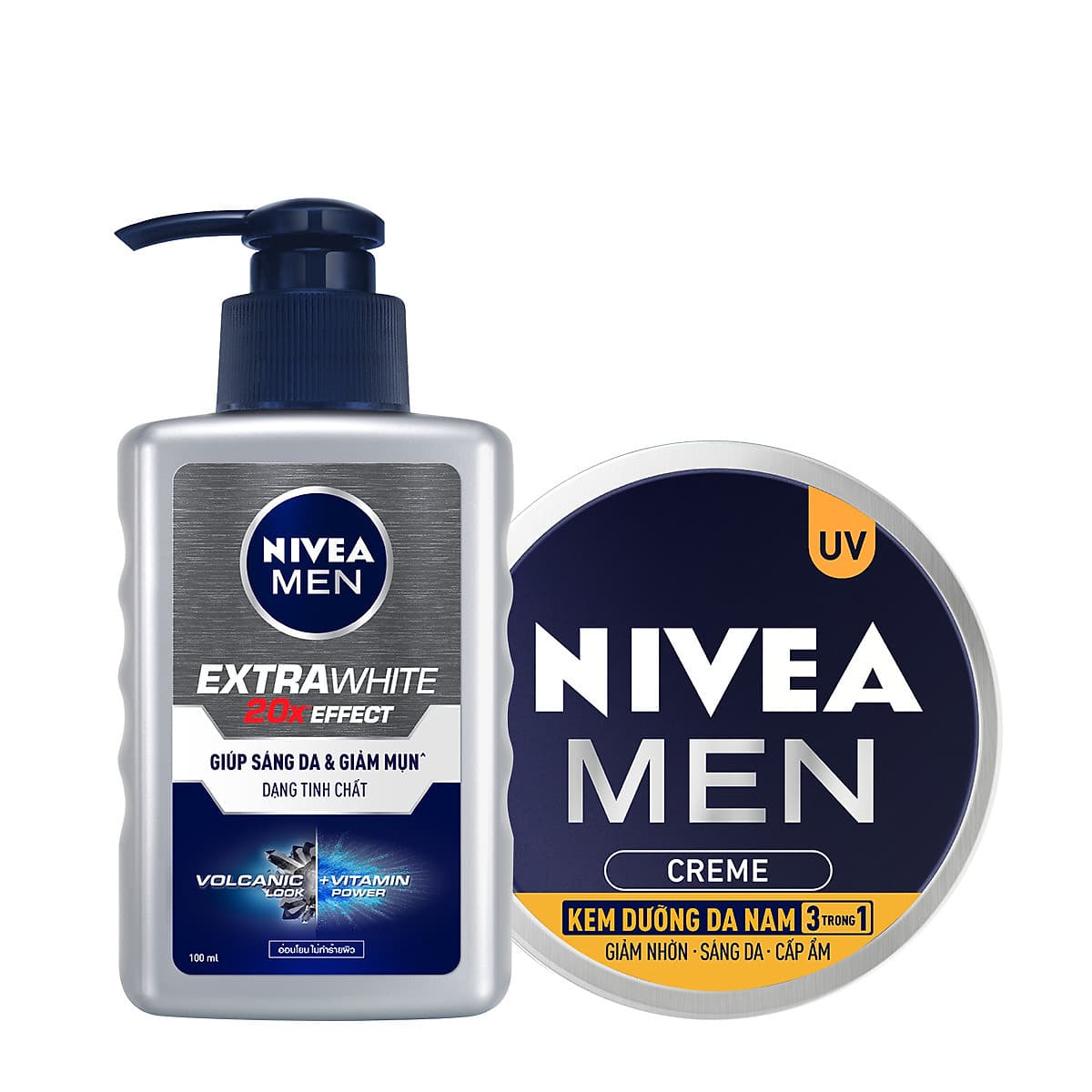 Combo Nivea MEN chăm sóc da cho nam, giúp sáng da & dưỡng ẩm (83923 + 83956) 
