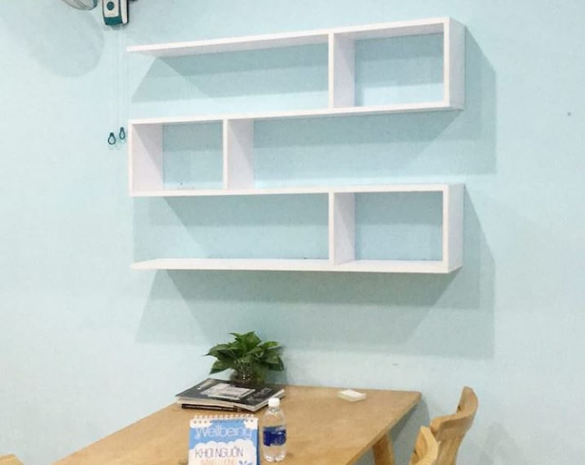 Kệ sách treo tường - Kệ gỗ trang trí 3 tầng dài 120cm x rộng 75cm  x sâu 20cm