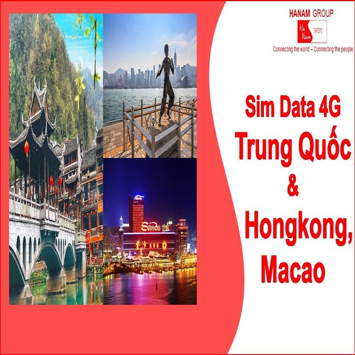 Sim Data 4G Trung Quốc-Hồng Công-Macao Không Giới Hạn Dung Lượng