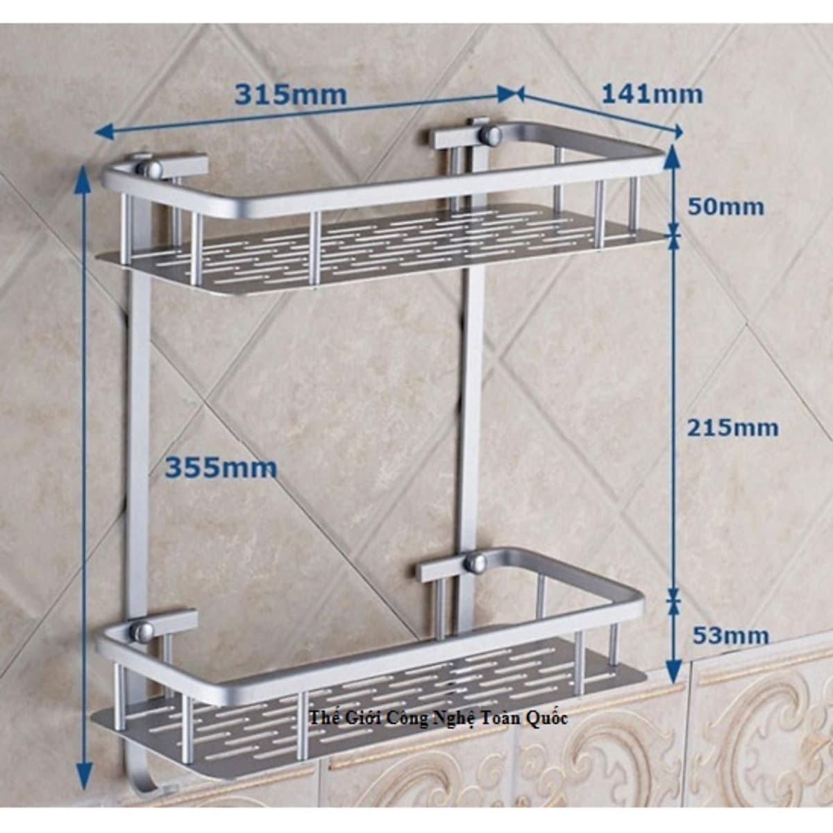 Kệ Để Đồ Nhà Tắm Chữ Nhật 2 Tầng Đa Năng