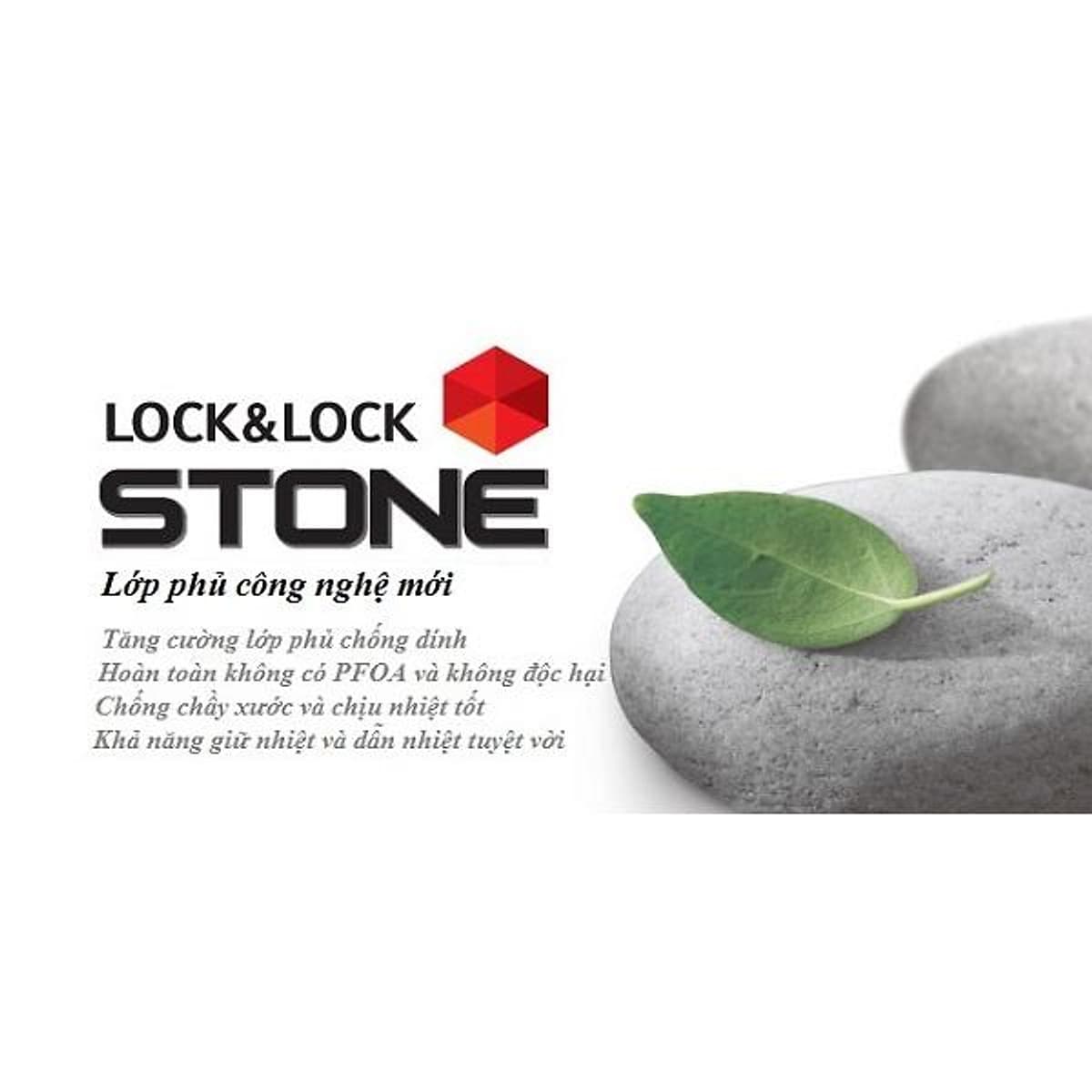 Nồi đá Lock&Lock Stone 2 tay cầm LCA6242D 24cm
