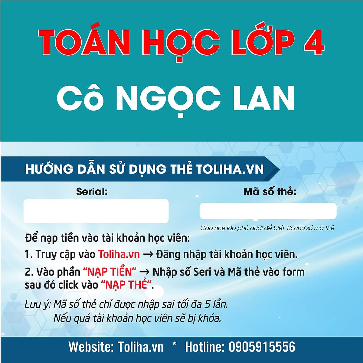 Khóa học TOÁN HỌC CƠ BẢN LỚP 4 - Cô Ngọc Lan - 09 tháng